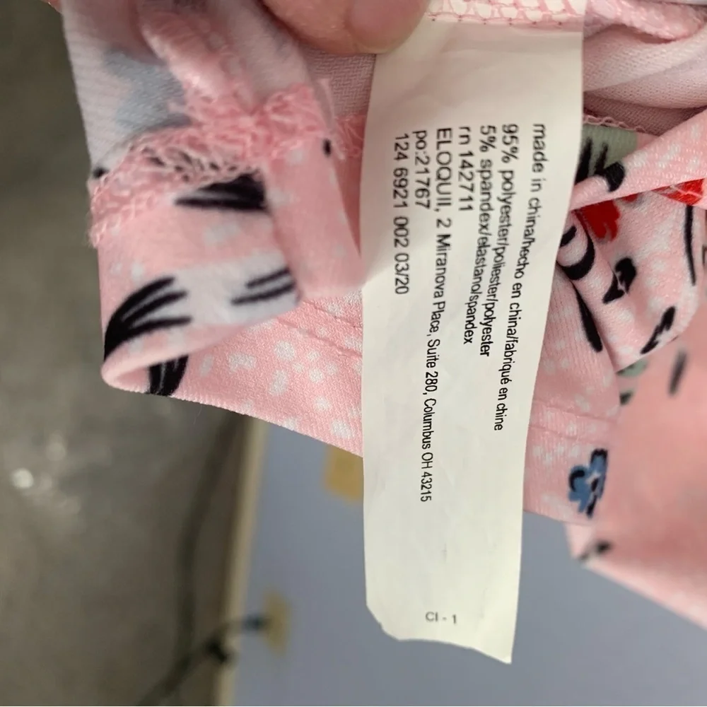 Eloquii Pink Floral Tie Plus Size Dress - Picture 4 of 6